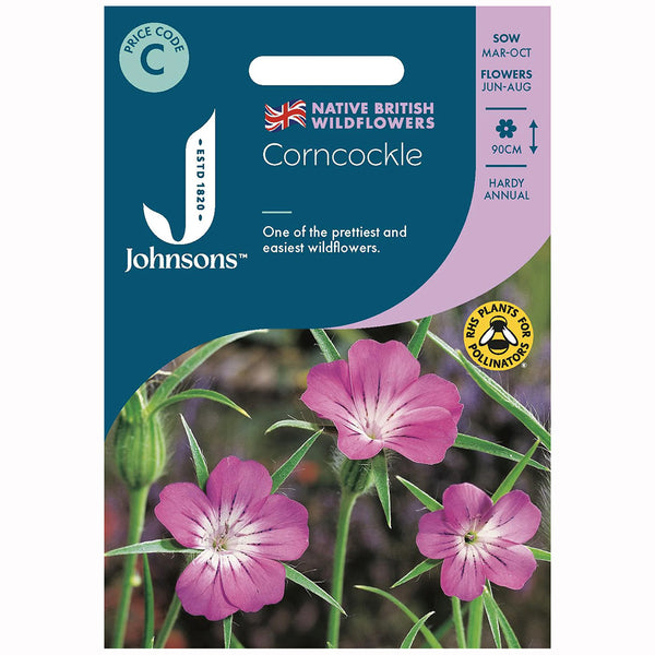 johnsons wildflower seeds Johnsons Corncockle Seeds – DeWaldens Garden Centre