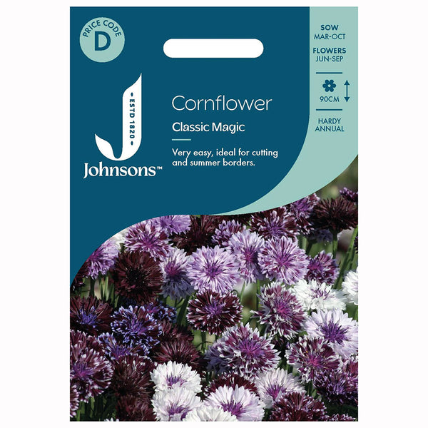 Johnsons Cornflower Classic Magic Seeds - DeWaldens Garden Centre