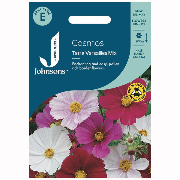 Johnsons Cosmos Tetra Versailles Mixed Seeds - DeWaldens Garden Centre