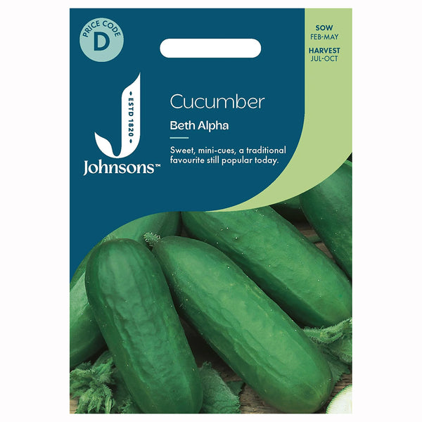 Johnsons Cucumber Beth Alpha Seeds - DeWaldens Garden Centre