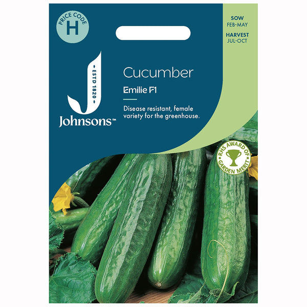 Johnsons Cucumber Emilie F1 Seeds - DeWaldens Garden Centre