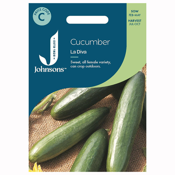 Johnsons Cucumber La Diva Seeds - DeWaldens Garden Centre