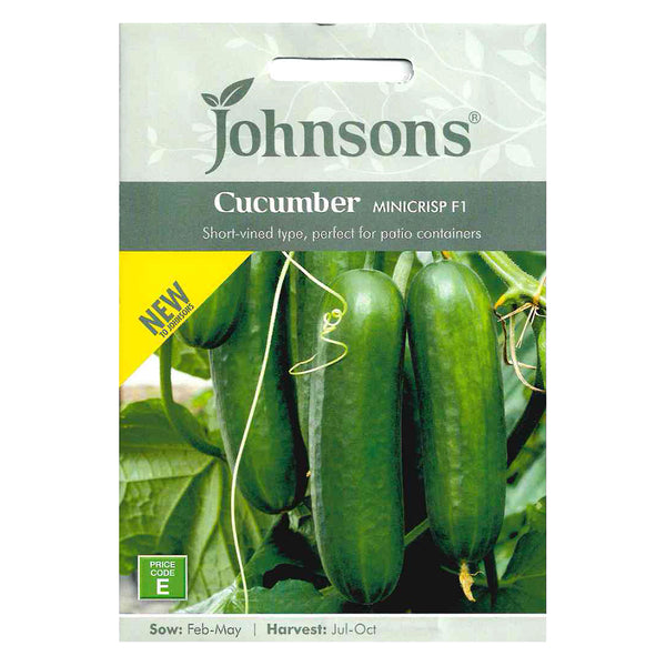 Johnsons Cucumber MiniCrisp F1 Seeds - DeWaldens Garden Centre