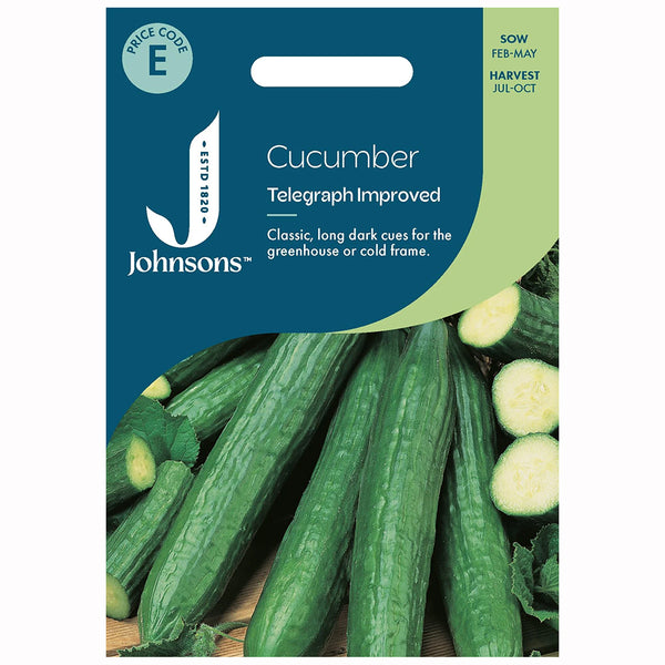 Johnsons Cucumber Telegraph Improved Seeds - DeWaldens Garden Centre