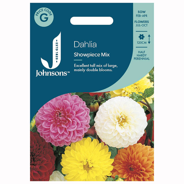 Johnsons Dahlia Showpiece Mix Seeds - DeWaldens Garden Centre