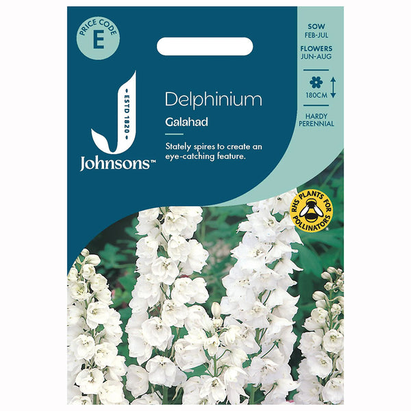 Johnsons Delphinium Galahad Seeds - DeWaldens Garden Centre