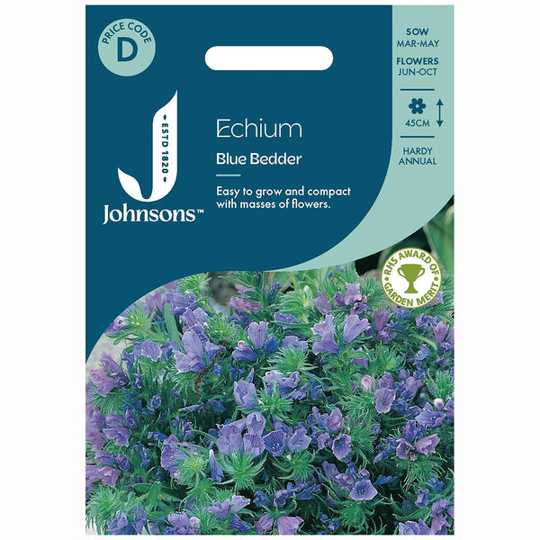 Johnsons Echium Blue Bedder Seeds - DeWaldens Garden Centre