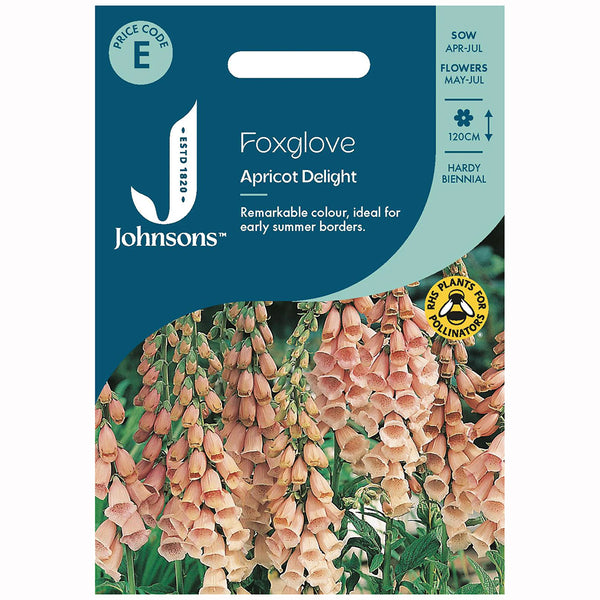Johnsons Foxglove Apricot Delight Seeds - DeWaldens Garden Centre
