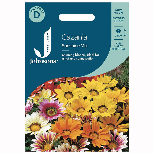 Johnsons Gazania Sunshine Mixed Seeds - DeWaldens Garden Centre