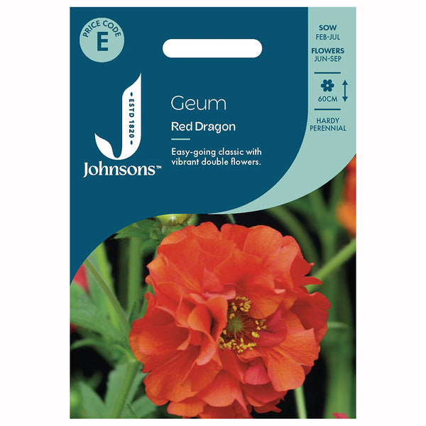 Johnsons Geum Red Dragon Seeds - DeWaldens Garden Centre