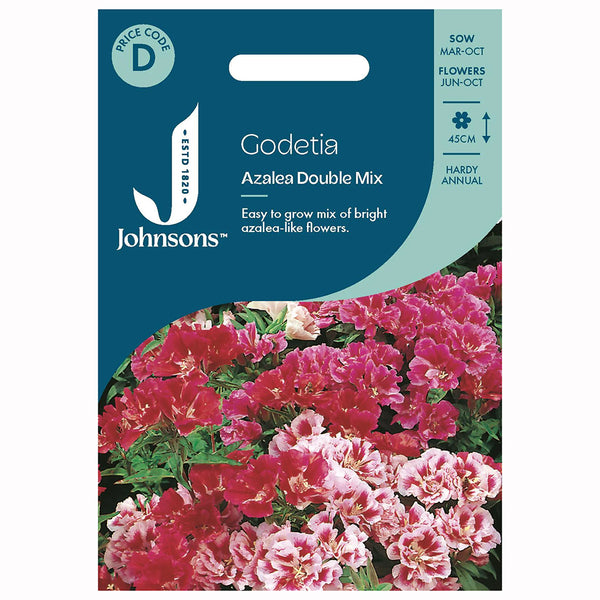 Johnsons Godetia Azalea Double Mixed Seeds - DeWaldens Garden Centre