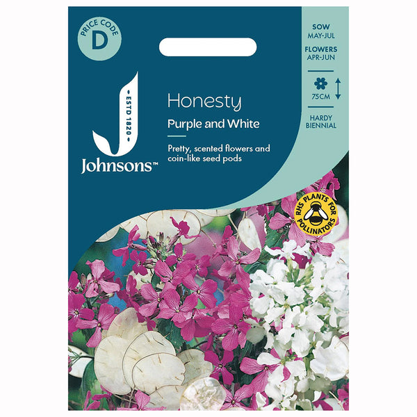 Johnsons Honesty Purple And White Seeds - DeWaldens Garden Centre