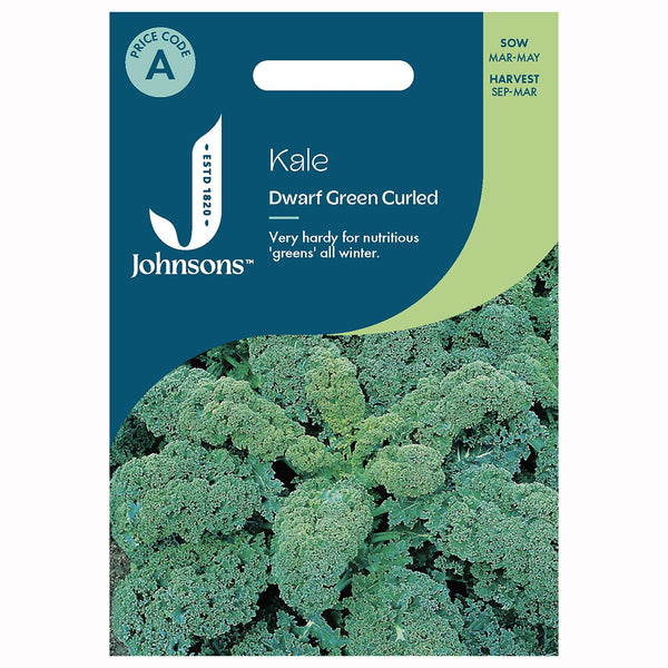 Johnsons Kale Dwarf Green Curled Seeds - DeWaldens Garden Centre