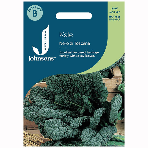 Johnsons Kale Nero Di Toscana Seeds - DeWaldens Garden Centre