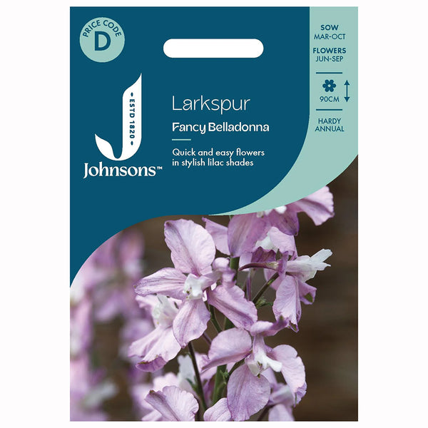 Johnsons Larkspur Fancy Belladonna Seeds - DeWaldens Garden Centre