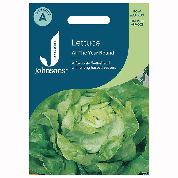 Johnsons Lettuce All The Year Round Seeds - DeWaldens Garden Centre