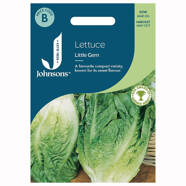 Johnsons Lettuce Little Gem Seeds - DeWaldens Garden Centre
