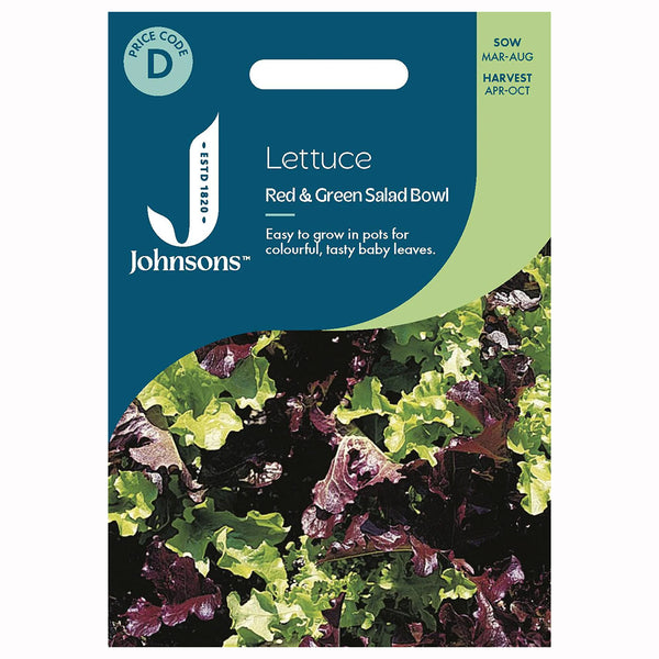 Johnsons Lettuce Red & Green Salad Bowl Mixed Seeds - DeWaldens Garden Centre