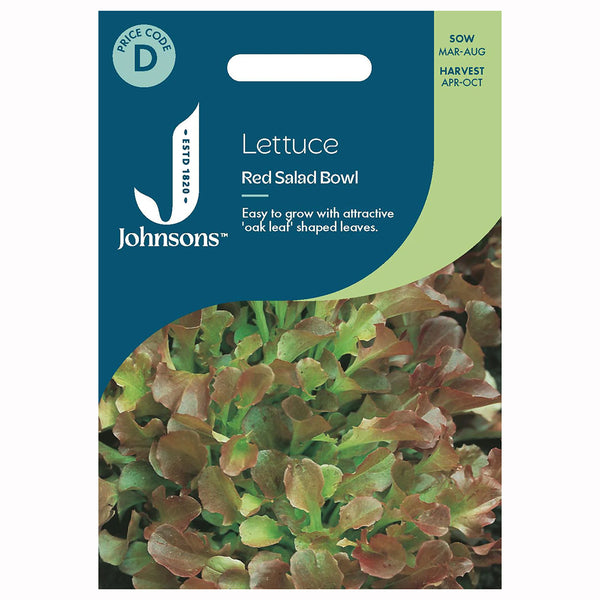 Johnsons Lettuce Red Salad Bowl Seeds - DeWaldens Garden Centre