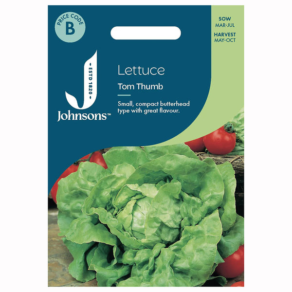 Johnsons Lettuce Tom Thumb Seeds - DeWaldens Garden Centre
