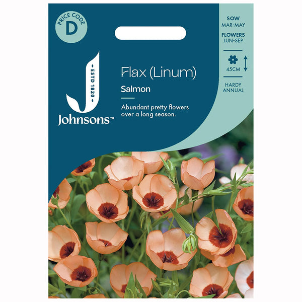 Johnsons Linum Salmon Seeds - DeWaldens Garden Centre