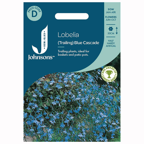Johnsons Lobelia (Trailing) Blue Cascade Seeds - DeWaldens Garden Centre