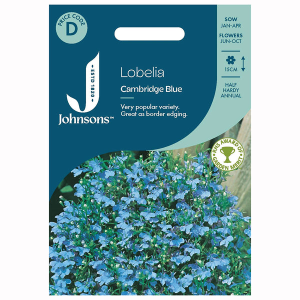 Johnsons Lobelia Cambridge Blue Seeds - DeWaldens Garden Centre