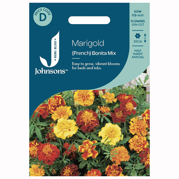 Johnsons Marigold (French) Bonita Mixed Seeds - DeWaldens Garden Centre