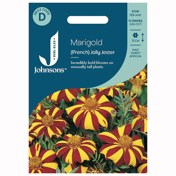 Johnsons Marigold (French) Jolly Jester Seeds - DeWaldens Garden Centre