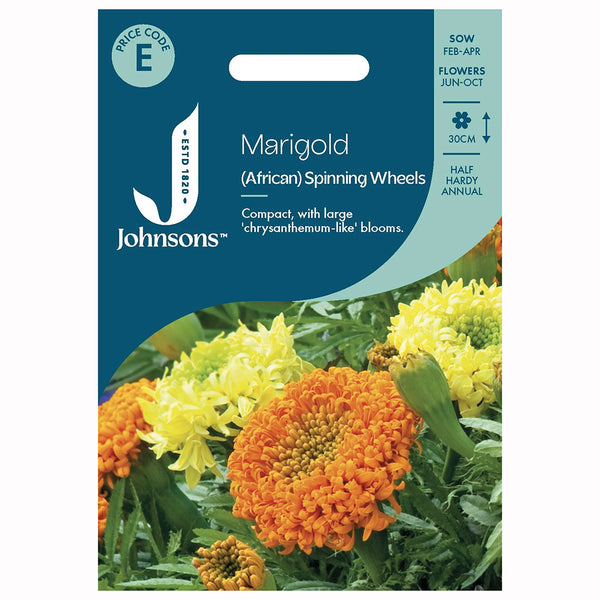 Johnsons Marigold (African) Spinning Wheels Seeds - DeWaldens Garden Centre