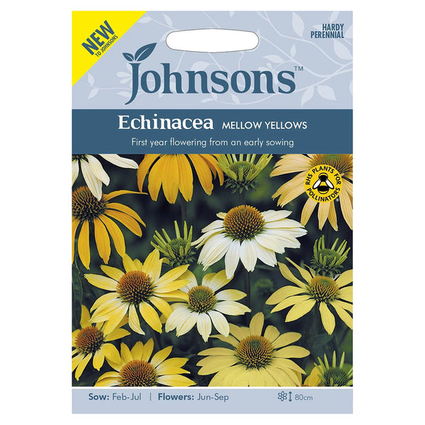 Johnsons Echinacea Mellow Yellows Seeds - DeWaldens Garden Centre