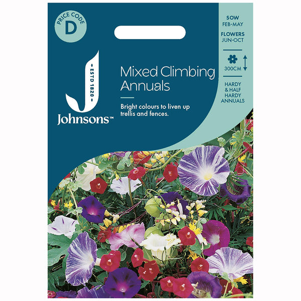 Johnsons Mixed Climbing Annuals Seeds - DeWaldens Garden Centre