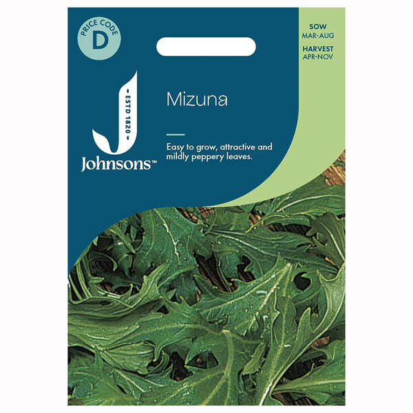 Johnsons Mizuna Seeds - DeWaldens Garden Centre