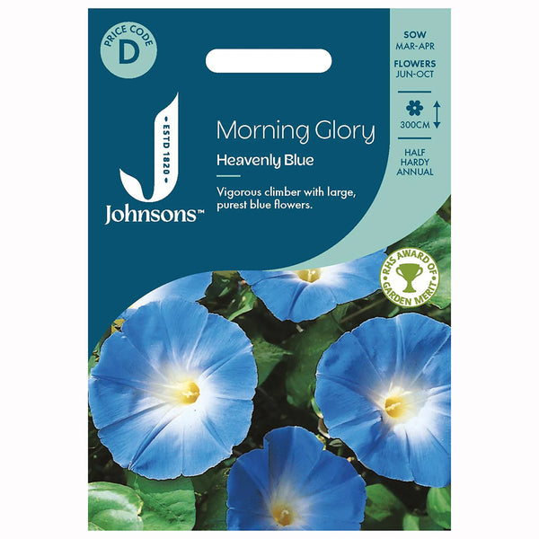 Johnsons Morning Glory Heavenly Blue Seeds - DeWaldens Garden Centre