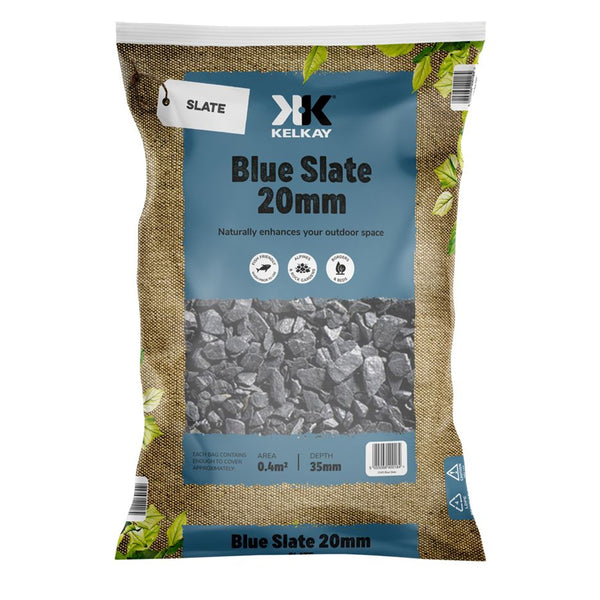 Kelkay Blue Slate Chippings 20mm - Large Bag - DeWaldens Garden Centre