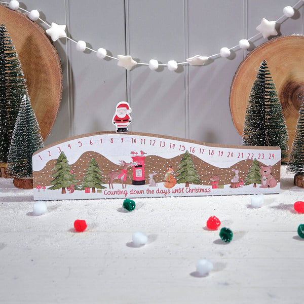 Children's Winter Wonderland Wood Counting Down The Days Advent Block - DeWaldens Garden Centre