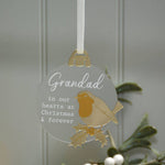 With Love At Christmas Acrylic Bauble With Gold Detail - DeWaldens Garden Centre