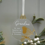 With Love At Christmas Acrylic Bauble With Gold Detail - DeWaldens Garden Centre
