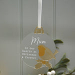 With Love At Christmas Acrylic Bauble With Gold Detail - DeWaldens Garden Centre