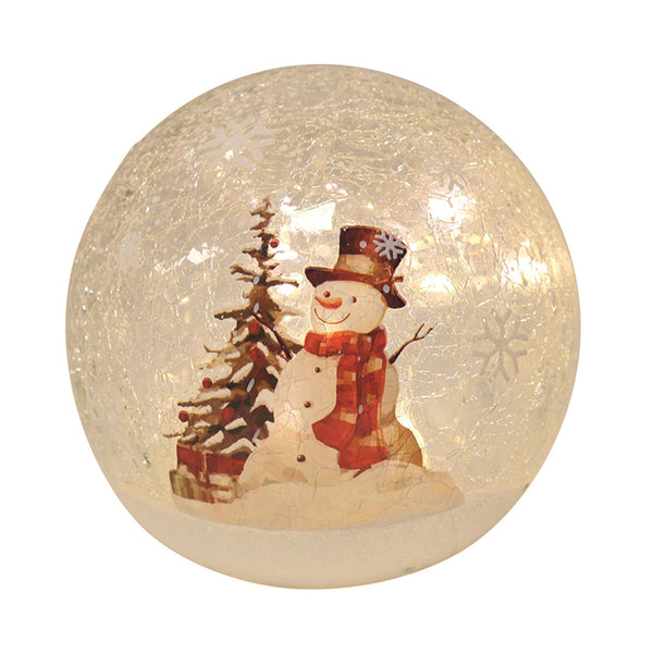 Straits LED Crackle Glass Ball - 15cm - DeWaldens Garden Centre