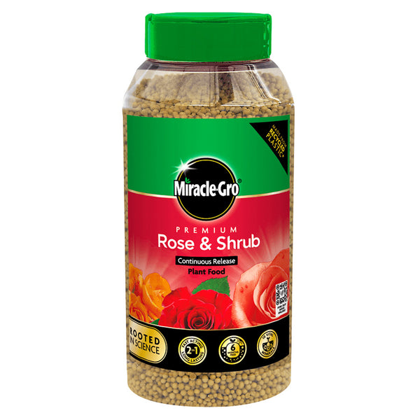 Miracle-Gro Premium Rose & Shrub Continuous Release Plant Food 900g - DeWaldens Garden Centre
