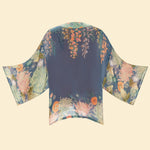 Powder Trailing Wisteria Kimono Jacket - Ink - DeWaldens Garden Centre