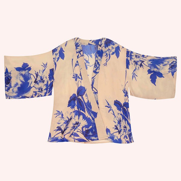 Powder Kimono Jacket - China Blue Blooms - DeWaldens Garden Centre