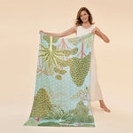 Powder Printed Secret Paradise Scarf - Aqua - DeWaldens Garden Centre