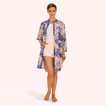 Powder Oversized Shirt Dress - China Blue Blooms - DeWaldens Garden Centre