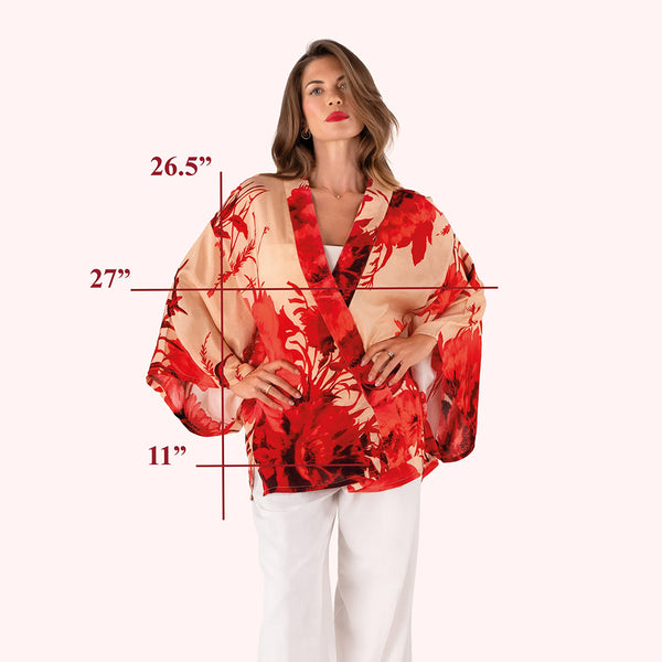 Powder Modal/Cupro Short Kimono Jacket - DeWaldens Garden Centre