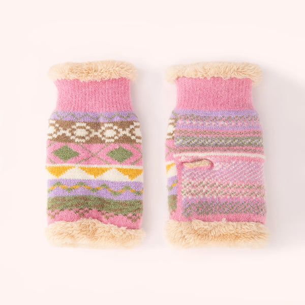 Powder Kayla Fair Isle Wrist Warmers - DeWaldens Garden Centre