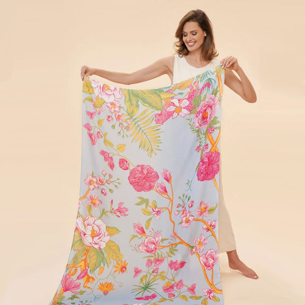 Powder Printed Floral Jungle Scarf - Lavender - DeWaldens Garden Centre
