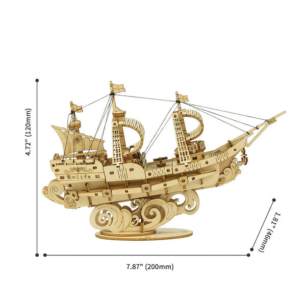Robotime 3D Wooden Puzzle - Sailing Ship - DeWaldens Garden Centre