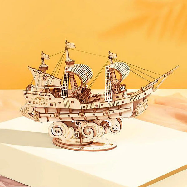 Robotime 3D Wooden Puzzle - Sailing Ship - DeWaldens Garden Centre